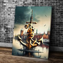 Laden Sie das Bild in den Galerie-Viewer, Anker Gold on water