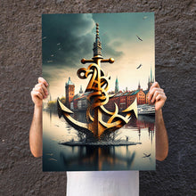 Laden Sie das Bild in den Galerie-Viewer, Anker Gold on water