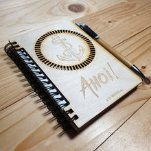 Chargez l'image dans la visionneuse de la galerie, A6 Holz Notizbuch Ahoi Anker von ilovewood.de