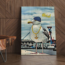 Load the image into the gallery viewer, <transcy>Moin Cool Seagull - wood picture</transcy>