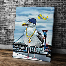 Load the image into the gallery viewer, <transcy>Moin Cool Seagull - wood picture</transcy>